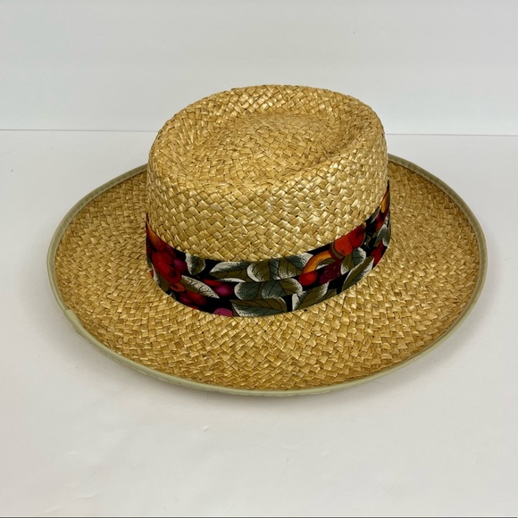 Straw Hat Fruit Fabric Print Made In The USA Size Medium - Picture 11 of 12